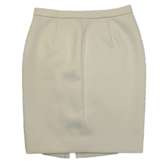 J Crew Black Label Ivory Zip-Front Pencil Skirt Size 6P - Picture 3 of 9